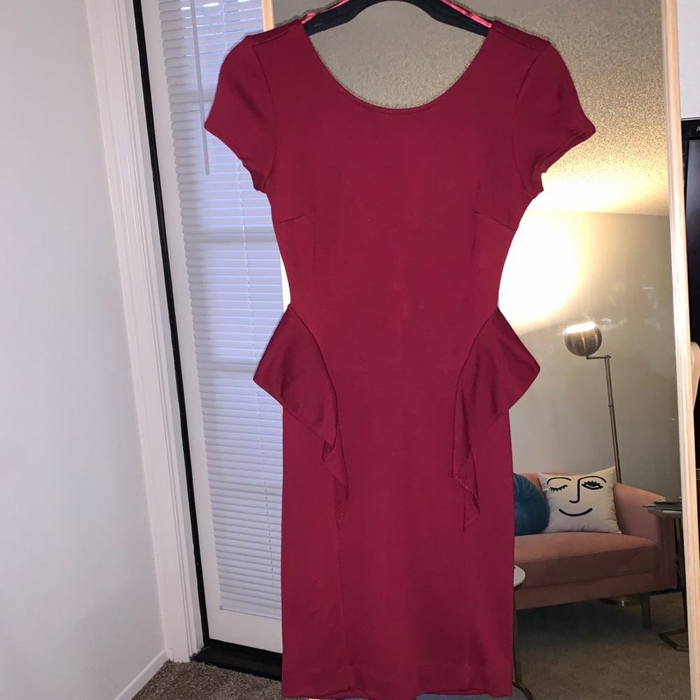 Zara red wine color dress XS🍷worn once, great condition